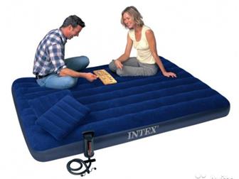   Intex Classic Downy Bed Set Queen Size 15220322 68765,    Intex Classic Downy Bed Set Queen      