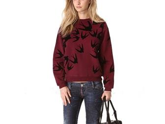      Alexander McQueen Sweater With a Picture of Swallows 32367417  