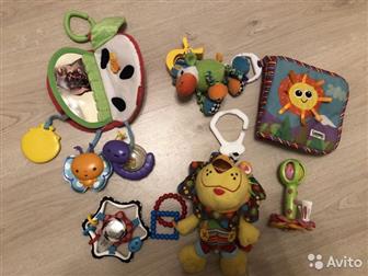 Погремушки, книжка -шуршалка, подвесные Игрушки  fisher price, tiny love, Lamaze , Canpol,  Продаю пакетом, Состояние: Б/у в Санкт-Петербурге