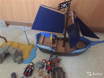 Небольшой парусник с командой , остров, аксессуары, Смотрите другие мои лоты playmobil, Состояние: Б/у в Санкт-Петербурге