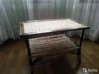 Плетёный стол из ивы размер 62*46 см высота 51см в Туле