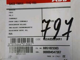 !   XT1C 160 TMD 160-1600 3p F F ABB SACE Tmax XT 1SDA066809R1 !   