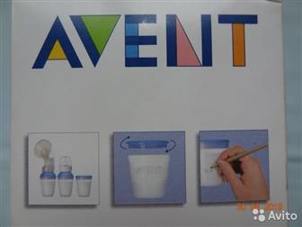 Набор из 5  контейнеров  для хранения грудного молока Philips Avent ( 4 абсолютно новые и 1 б/у ), В комплекте адаптер для молокоотсоса Avent, Состояние: Новый в Воронеже